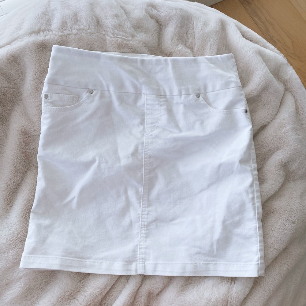White Skort with Classic Denim Style